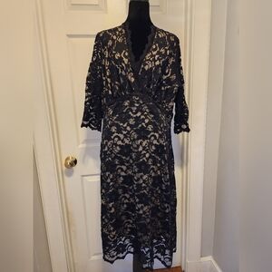 Black Lace Dress, Size 2 Or 18-20